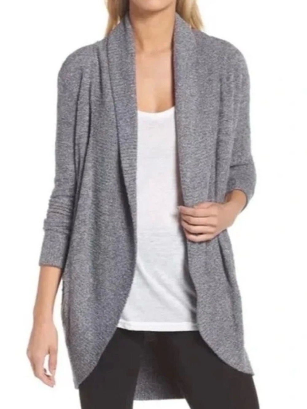 Barefoot Dreams Cozychic Lite Circle Long Cardigan. Medium.